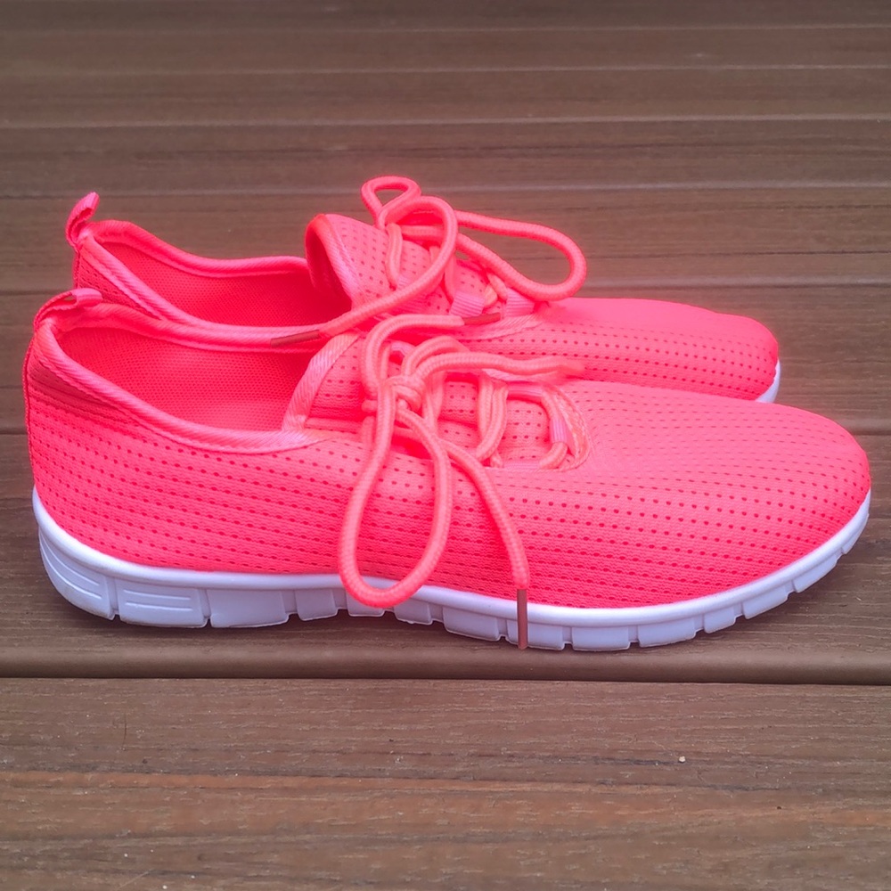 Soulmates Neon Pink Athletic Tennis Shoes Sneakers